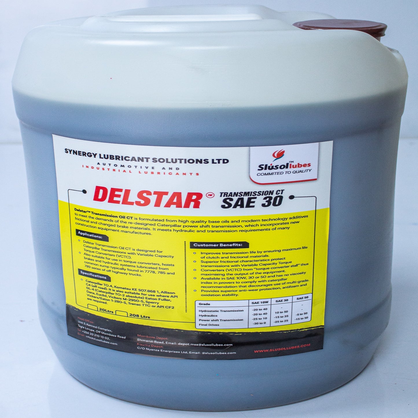 DELSTAR TRANSMISSION CT SAE 10W, SAE30, SAE50 API GL-4