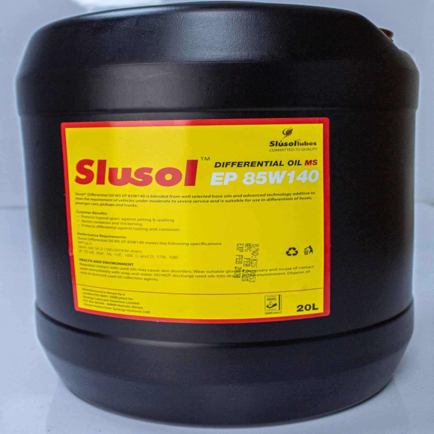 SLUSOL DIFFERENTIAL OIL MS SAE 85W140 API GL-45
